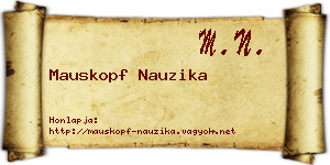 Mauskopf Nauzika névjegykártya